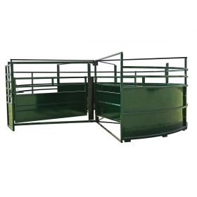 Vue d'un enclos pivotant pour bovins Budflow par Arrowquip